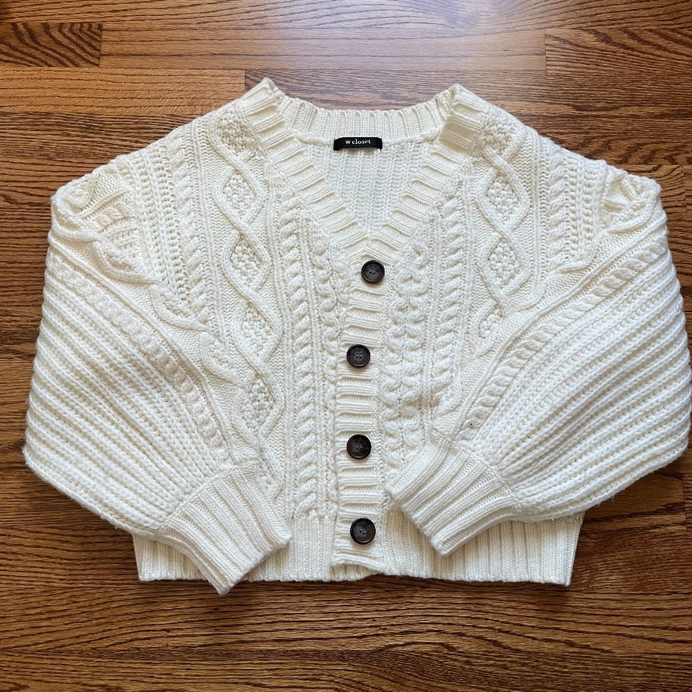 jfashion puff sleeve cardigan